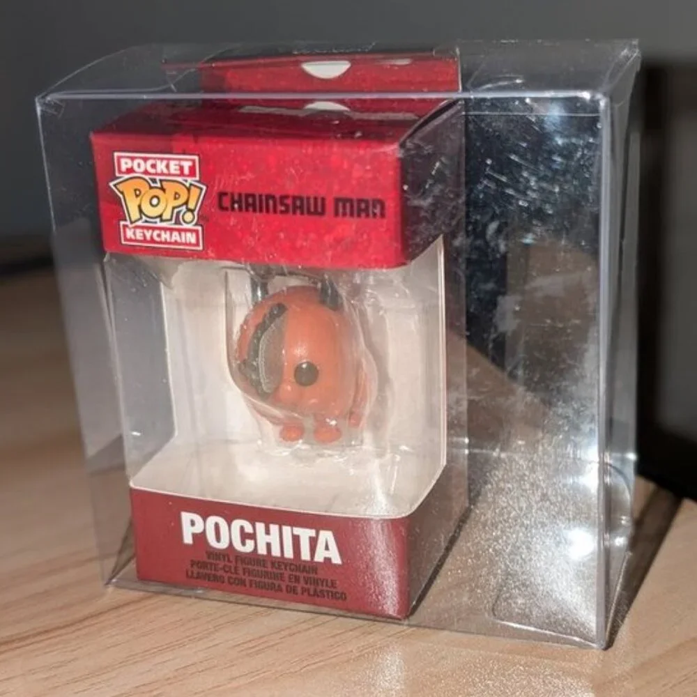 NEW Funko Pocket POP Keychain Chainsaw Man Vinyl Pochita Mini Figurine Backpack